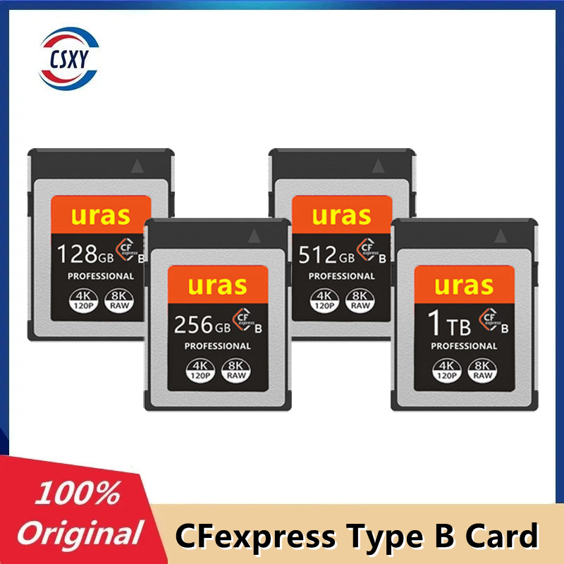 URAS CFexpress TypeB カード 1 テラバイト 512 ギガバイト 256 ギガバイト 128 ギガバイト CFE メモリカード XQD アップグレードカード CFE カードニコン Z6 Z7 キヤノン R5 1DX3 オリジナル