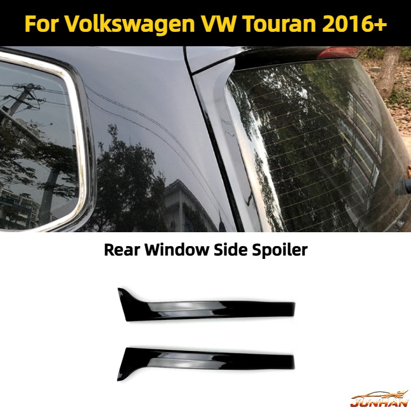 フォルクスワーゲン VW トゥーラン 2016 グロスブラック車のリアウィンドウサイドスポイラー ABS ウイングスポイラーカナードテールスプリッタートリム車のスタイリング