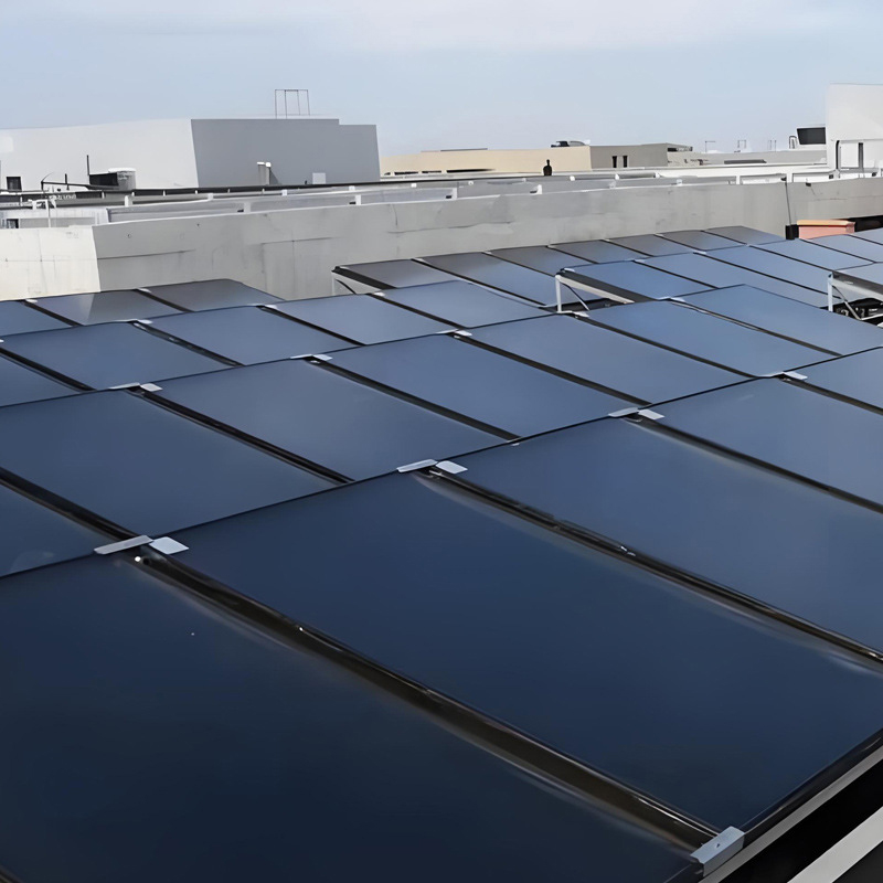 省エネ高効率平板太陽熱温水器シス​​テム全銅ホテルおよび家庭用屋外使用
