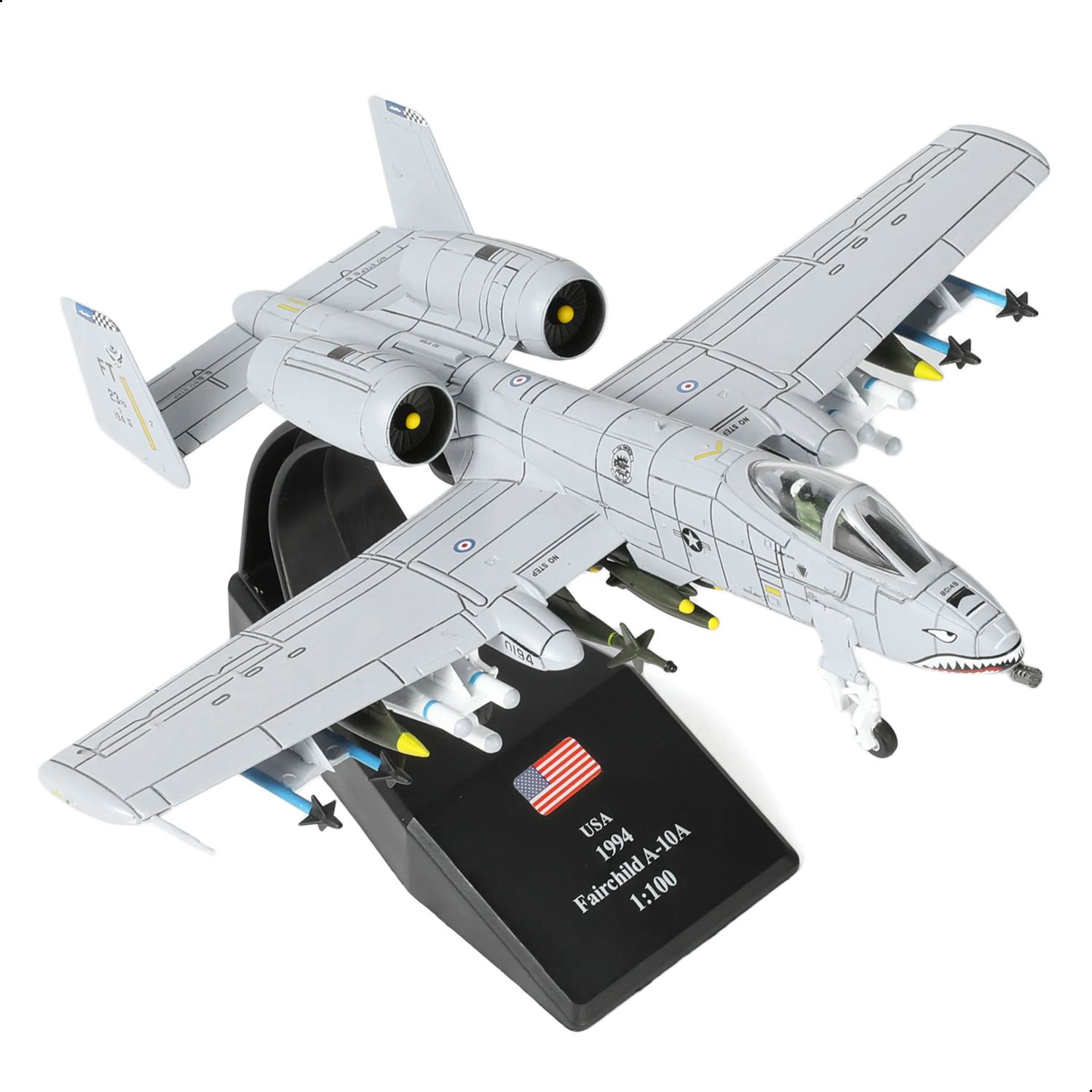 NUOTIE 1/100 A-10 サンダーボルト II アメリカ空軍 ダイキャストメタル ディスプレイ付き