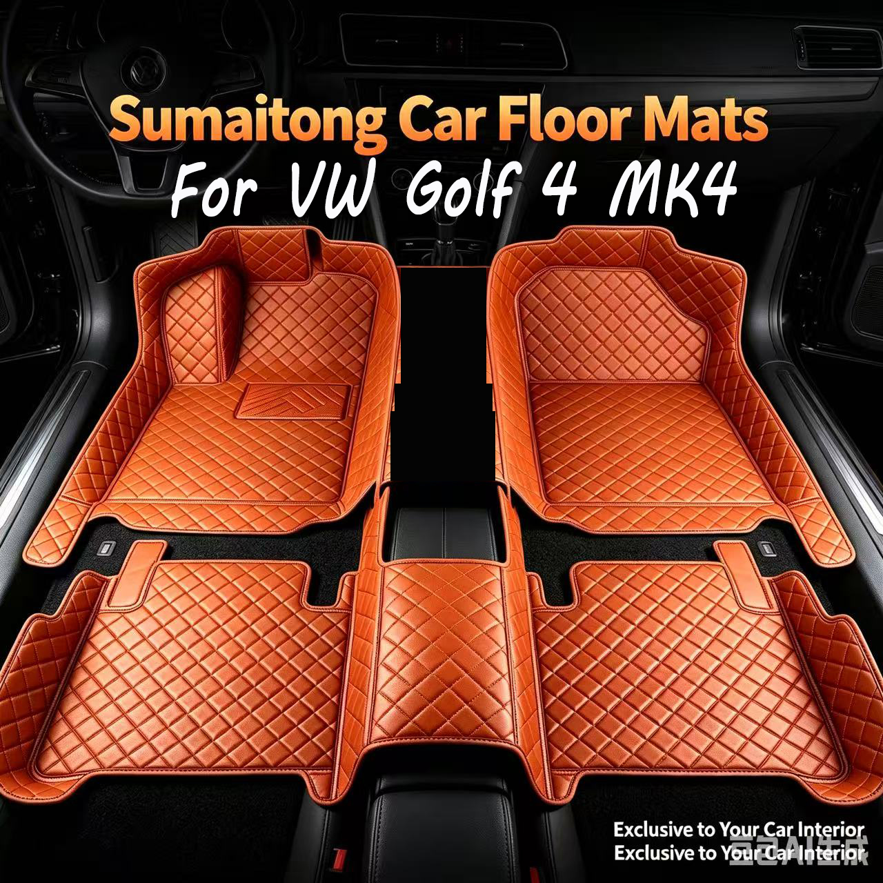 車のフロアマット VW ゴルフ 4 MK4 1998 〜 2003 ドロップシッピングセンターカーペット敷物フットパッド