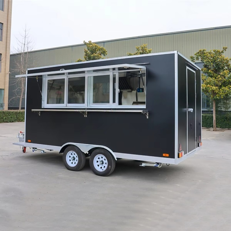 New Bbq Container Food Truck Trailer Equipment Kitchen Coffee Cart Mobile Pizza Truck Ice Cream Trucks Catering Hot Dog Trailer