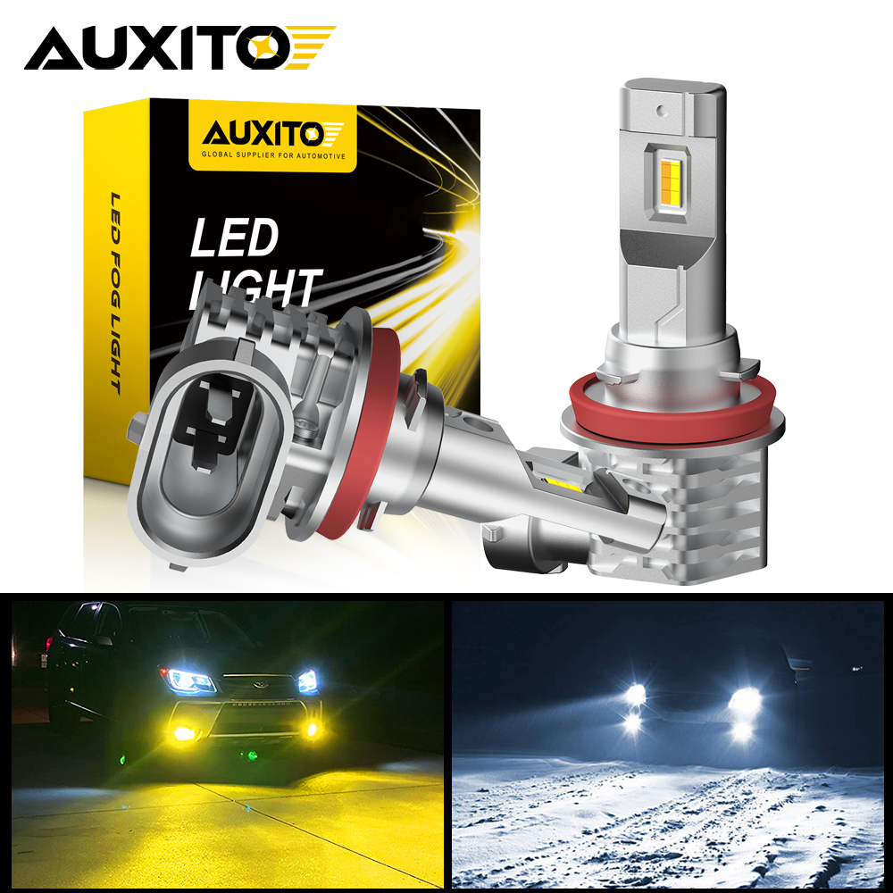 AUXITO 2 個 H11 H8 LED 車フォグランプ電球 Canbus エラーなし H9 H10 9140 9145 9005 HB3 9006 HB4 LED DRL 車デイタイムランニングライト