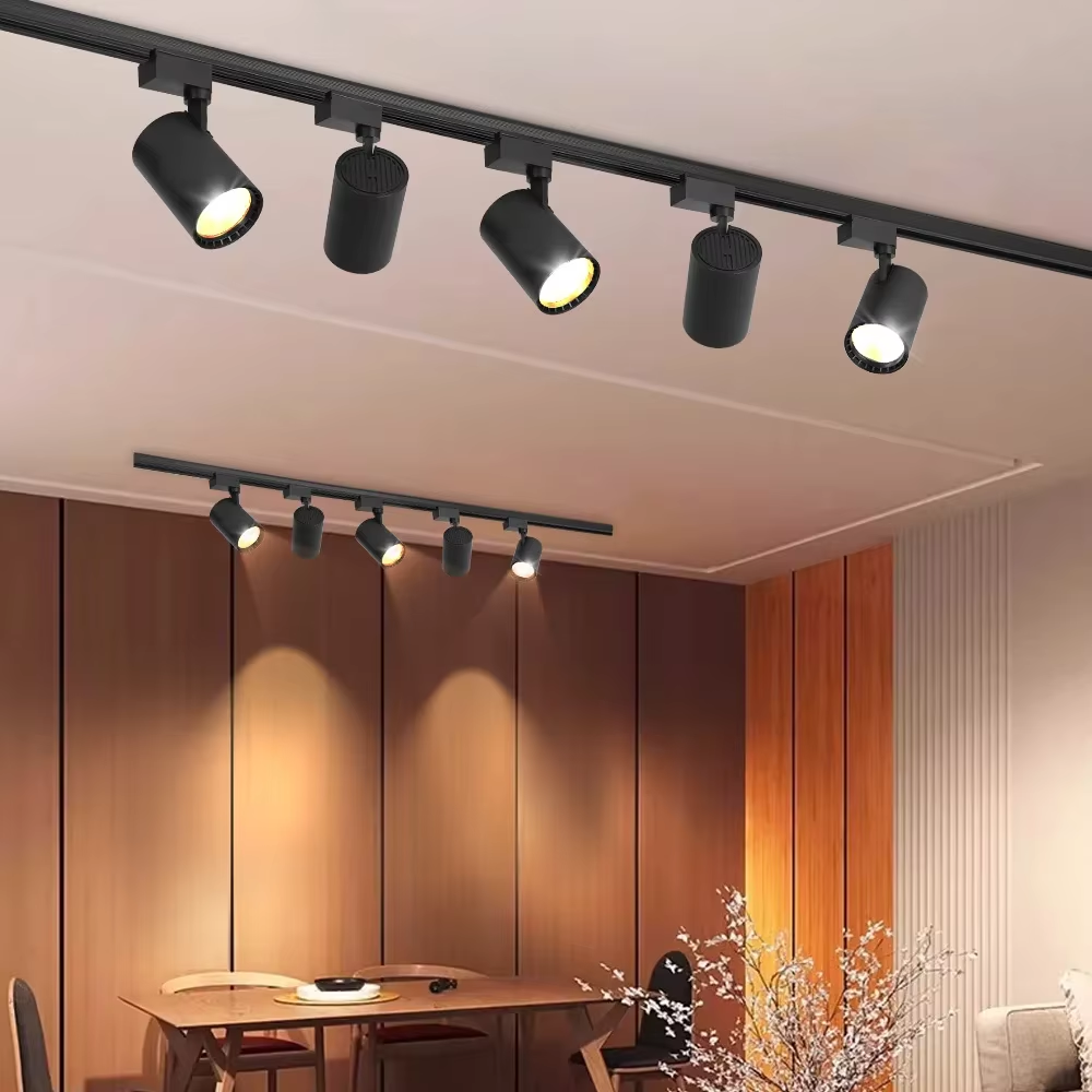 220V スポット Led トラック照明 20/30/40/50 ワットスポットライト Led トラックレールライトリビングルームトラックライトフルセット Led 天井ランプ