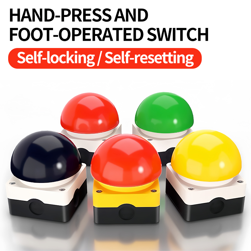 IP67 Waterproof Pedal Switch - Self Reset & Locked, NO/NC, AC/DC, as Emergency Stop Button for Contactor