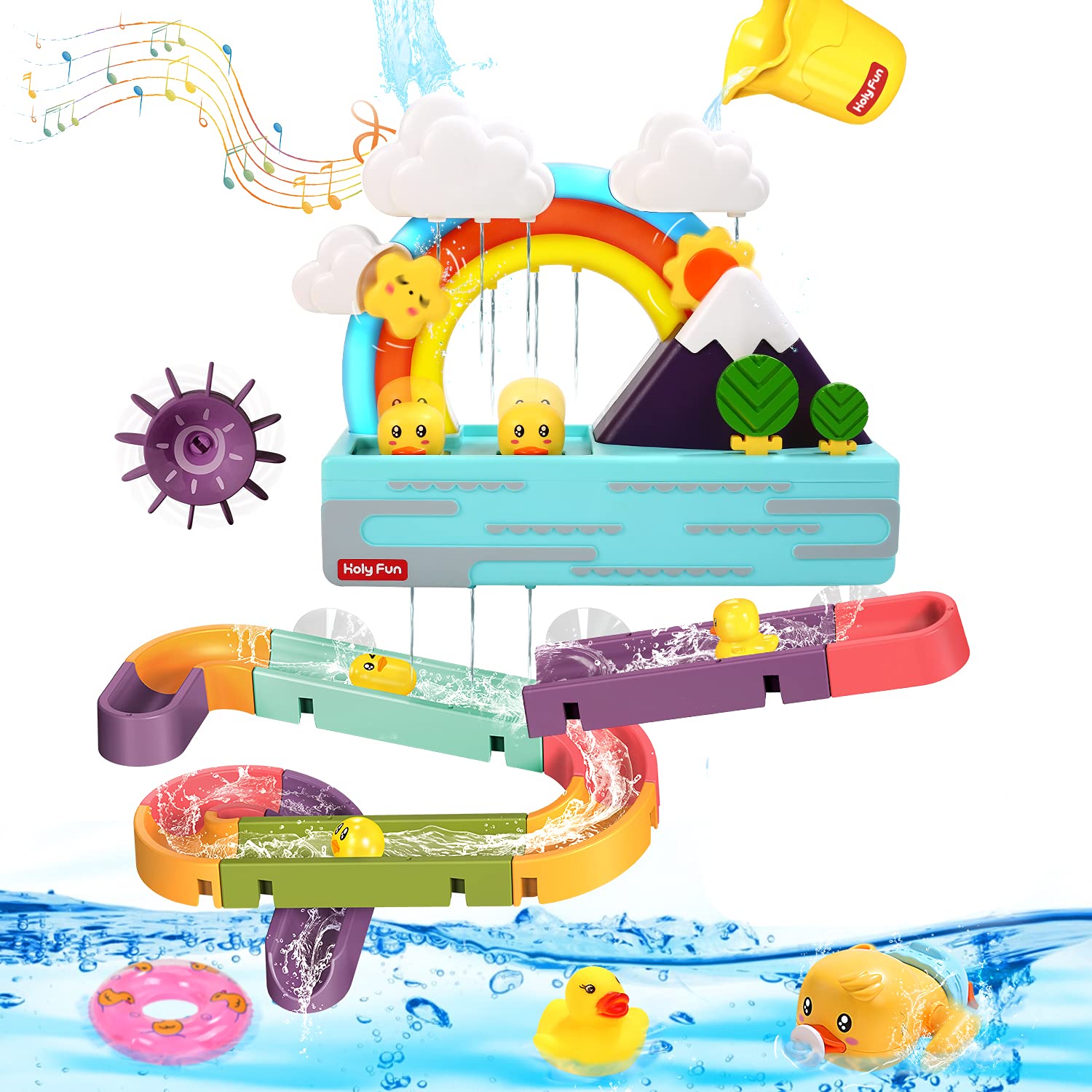 レインボーライトと音楽付きお風呂アヒルのおもちゃ 幼児用浴槽おもちゃ ベビーシャワーおもちゃ 教育用水ゲームおもちゃ 子供用ギフト用