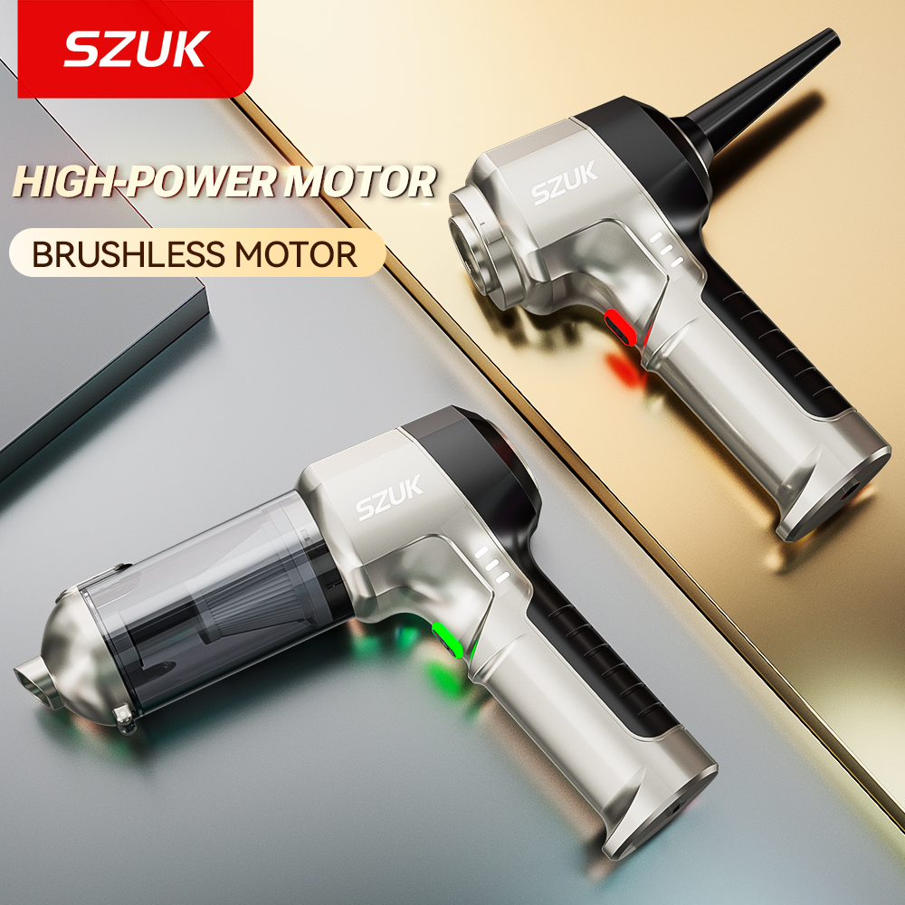 SZUK 新 C017Max 車の掃除機強力な吸引ワイヤレスクリーナーポータブル手持ちミニ掃除機洗浄機