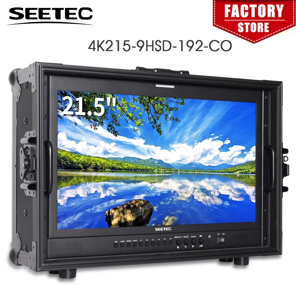 SEETEC 4K215-9HSD-192-CO 21.5 Inch IPS FHD 1920x1080 Carry-on Broadcast Monitor with 3G-SDI 4K-HDMI In/Output Director Suitcase