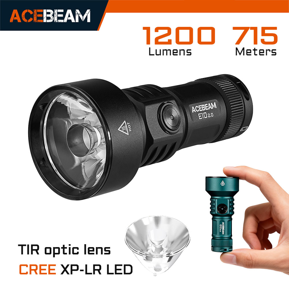 ACEBEAM E10 2.0 長距離 EDC 懐中電灯コンパクト USB 充電式ライトキャンプ用ストロボモード TIR 光学懐中電灯
