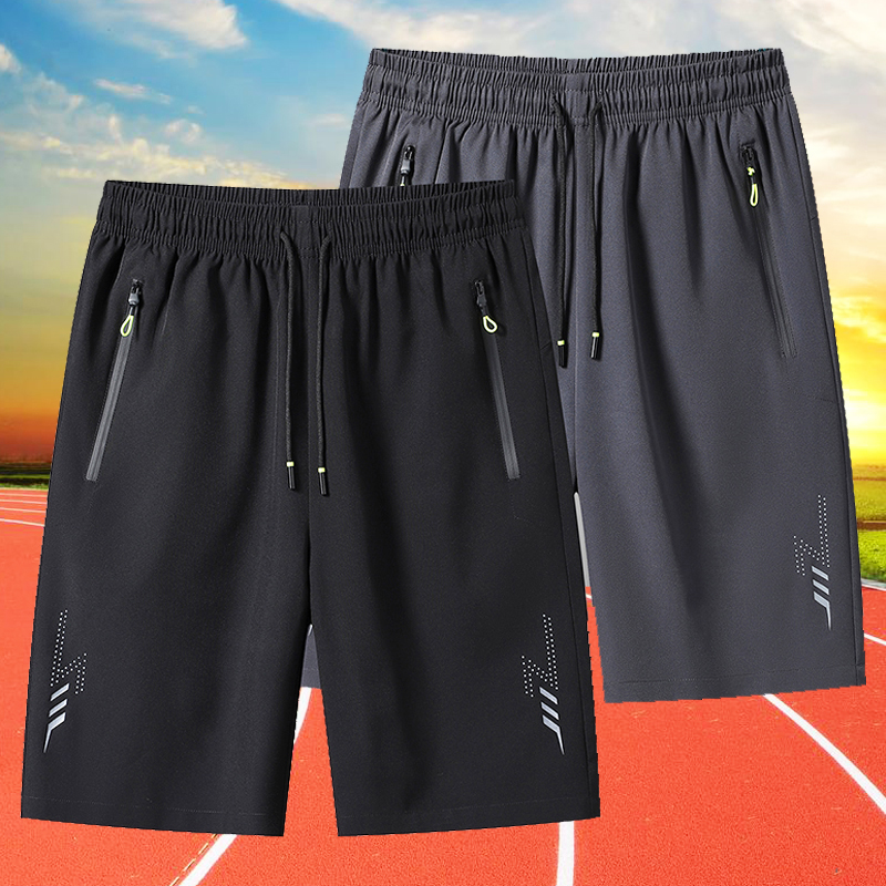 夏のメンズショーツクールスポーツウェアランニングスポーツショーツカジュアルボトムスジムフィットネストレーニングジョギングショートパンツ男性ブラックグレー