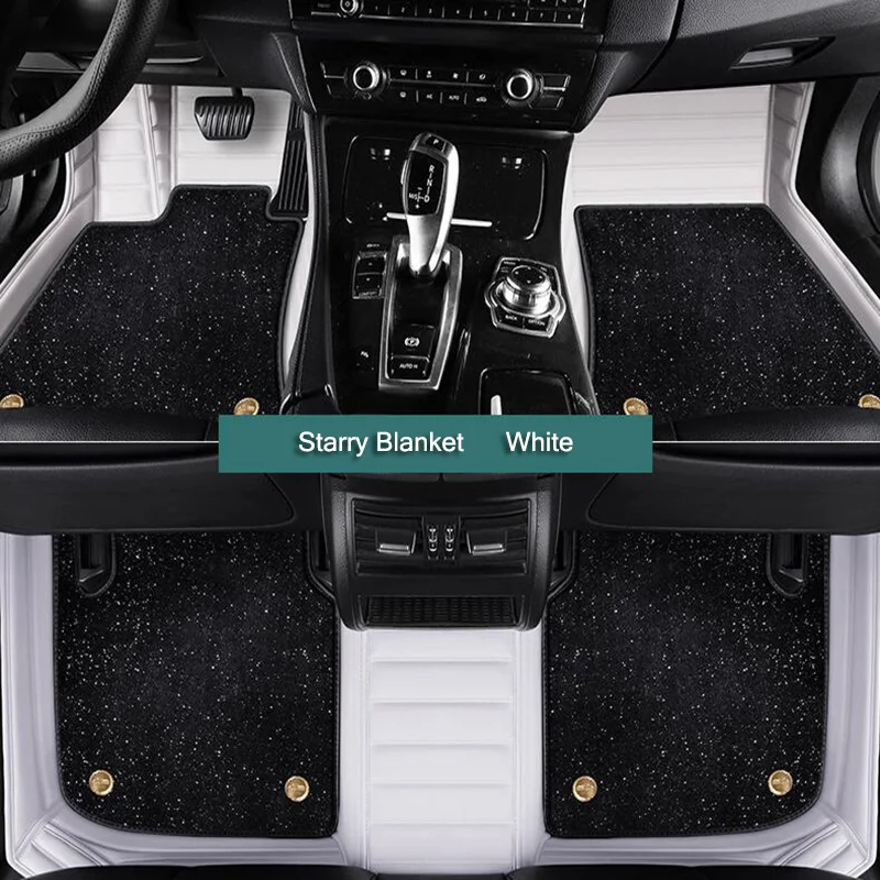 カスタム車のフロアマット BMW 5 シリーズ F10 G30 F90 520-550 2011-2024 自動車カーペットダブルコシェフロアライナーブランケット