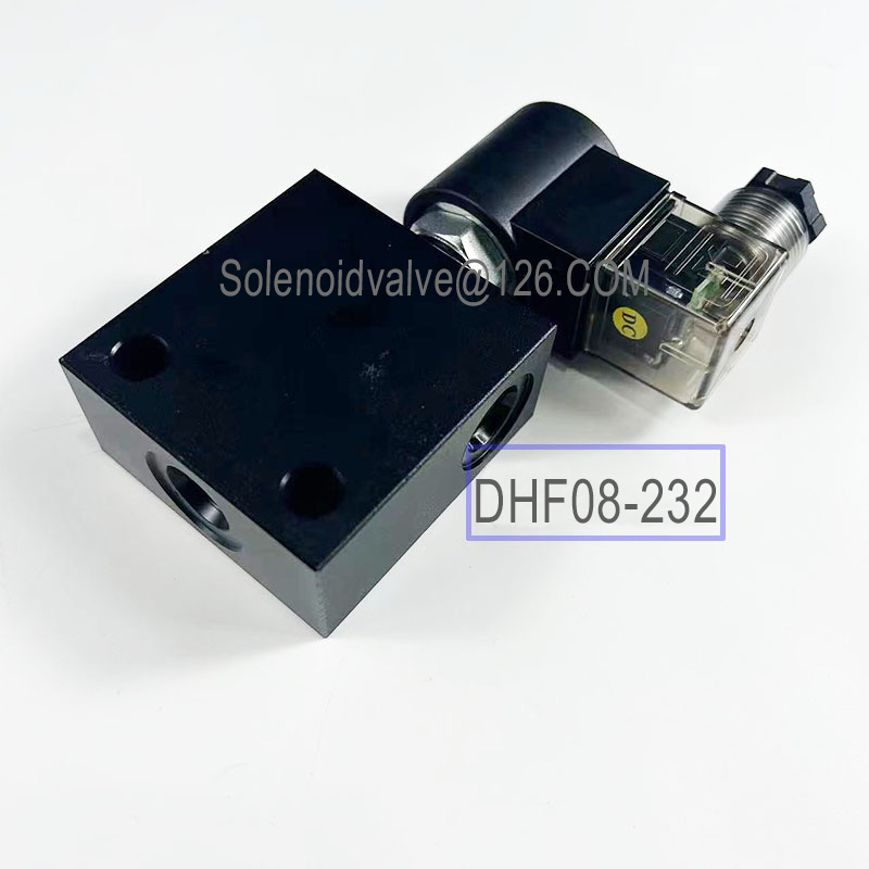 DHF08-232 油圧ねじ挿入バルブ 2 位置 3 方電磁方向弁 SV08-30 DHF06-232