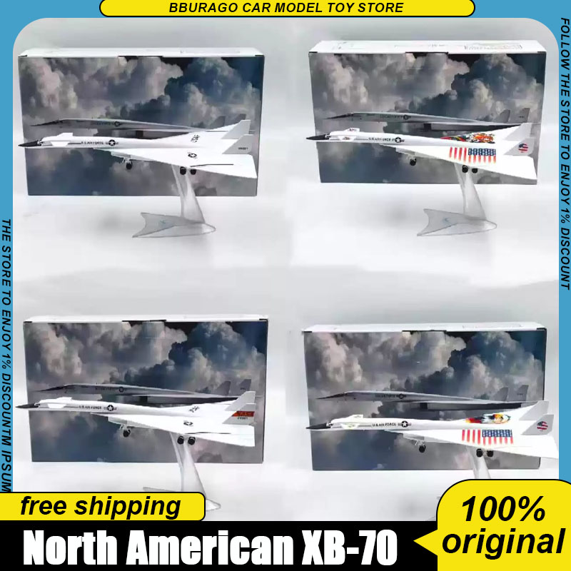 在庫 1:200 北米 Xb-70 バルキリー静的合金航空機グッズモデル取り外し可能なクリアディスプレイスタンド詳細なおもちゃ