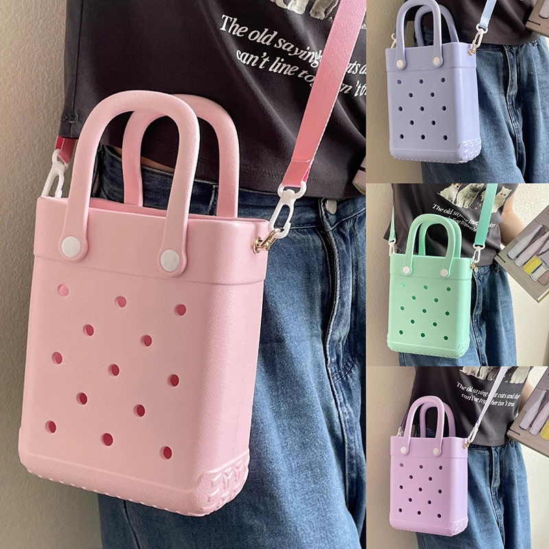 ビーチトートバッグピクニック収納バスク夏の女性旅行ハンドバッグファッションショッピングバッグゴムEVA防水ビーチバッグ財布