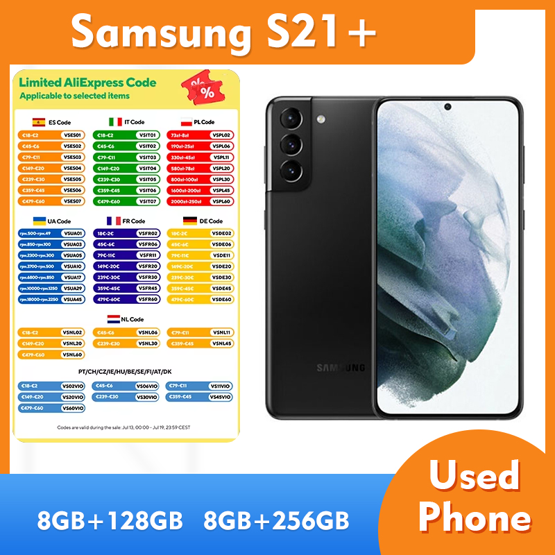 Samsung Galaxy S21 5G RAM 8GB ROM 128GB/256GB スマートフォン 6.7 インチ 120Hz 64MP カメラ 4800mAh 中古電話