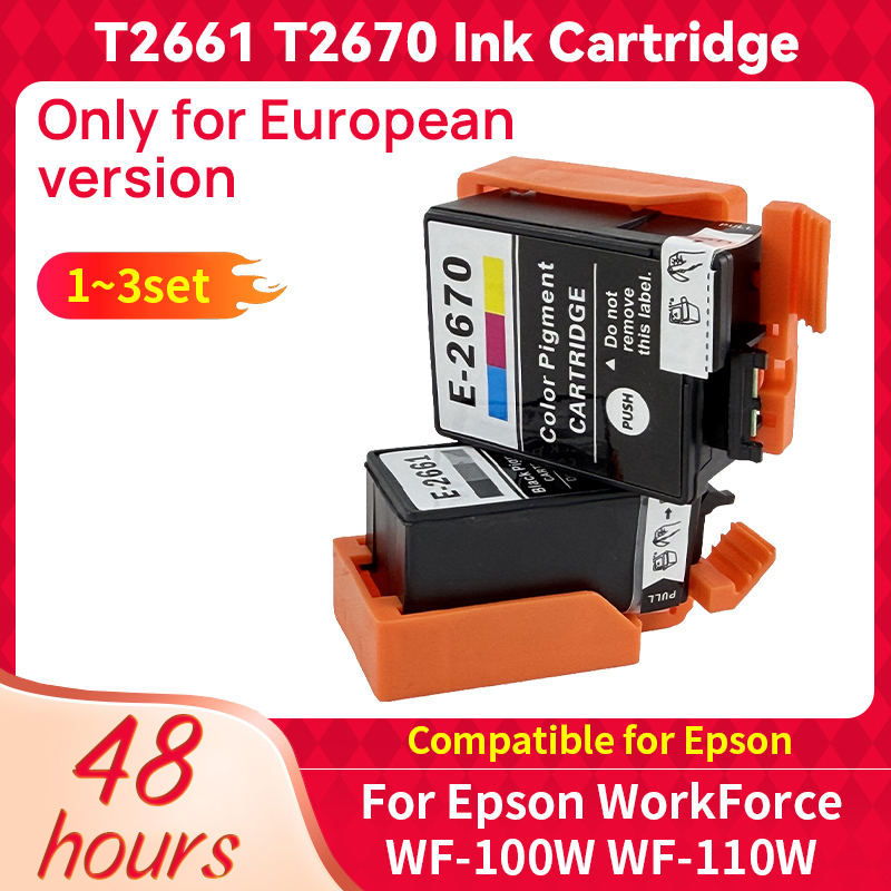 EU インクカートリッジプレミアム互換 T2661 T2670 266 T266 267 T267 Epson WorkForce WF-100W WF-110W プリンター用