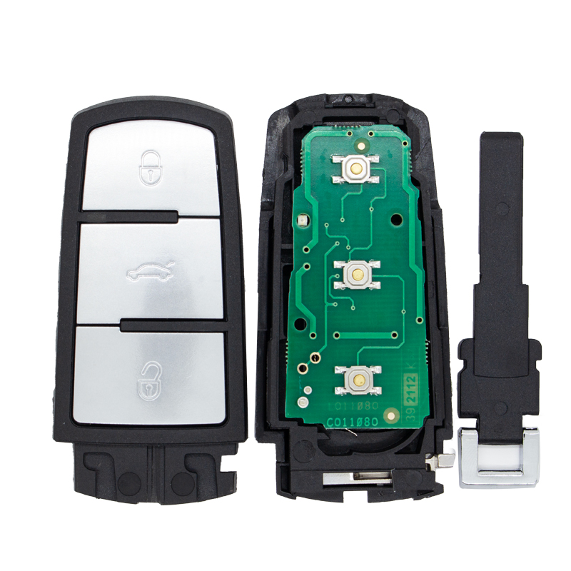 3 ボタンスマートリモート車のキー Fob 3C0959752BA 433MHZ ID48 チップノーカットフォルクスワーゲン VW パサート B6 3C B7 Magotan CC 車のキー