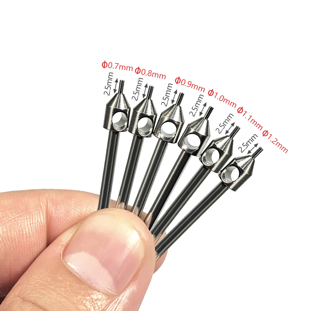 316ステンレス鋼製2.5mm毛髪移植ドリル（鈍端/鋸歯状先端）、0.7mm～1.2mm FUEパンチ毛包抽出ツール