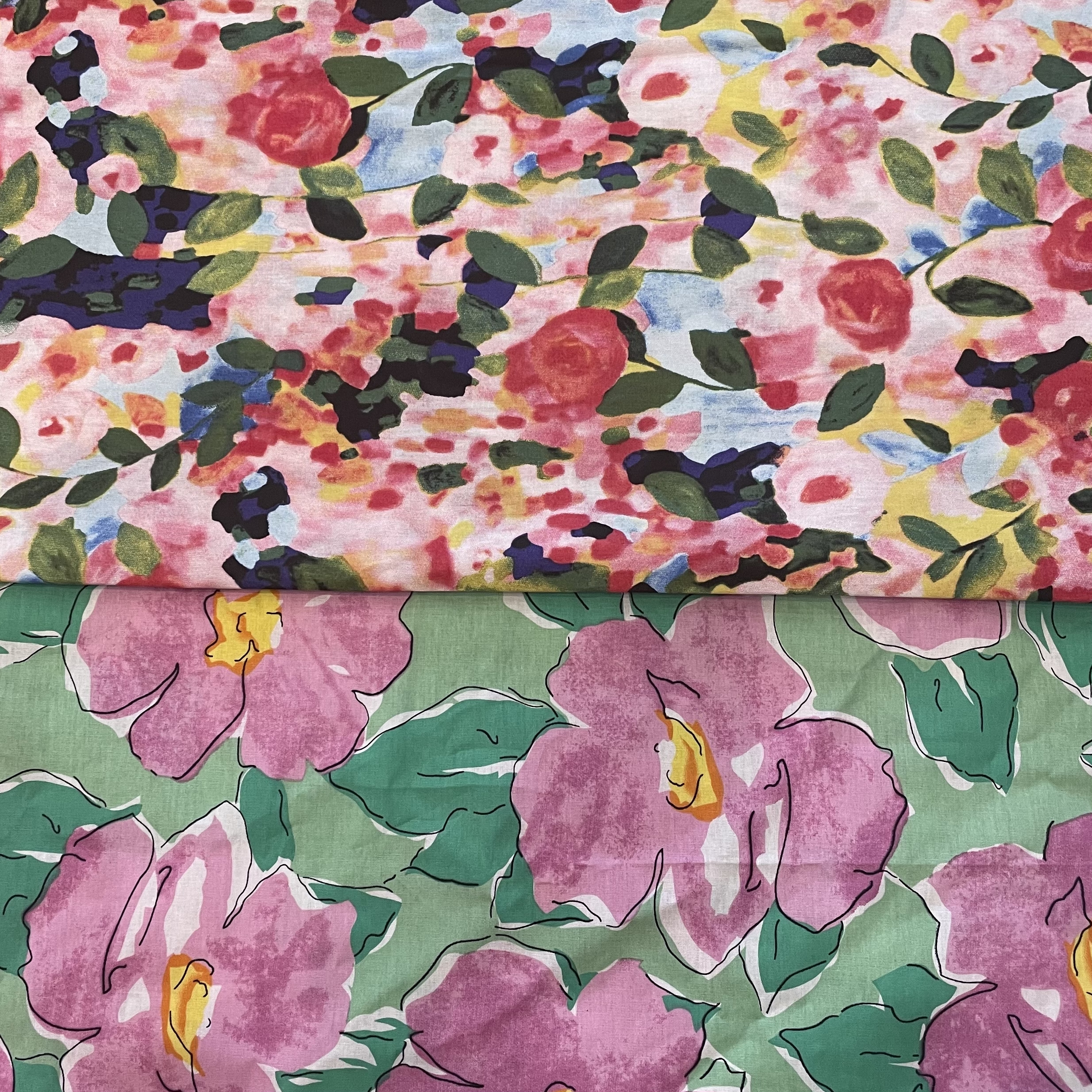 145 × 50 センチメートル新しい牧歌的な油絵の花デジタル印刷生地、作る子供ドレスチャイナバッグホームウェア布