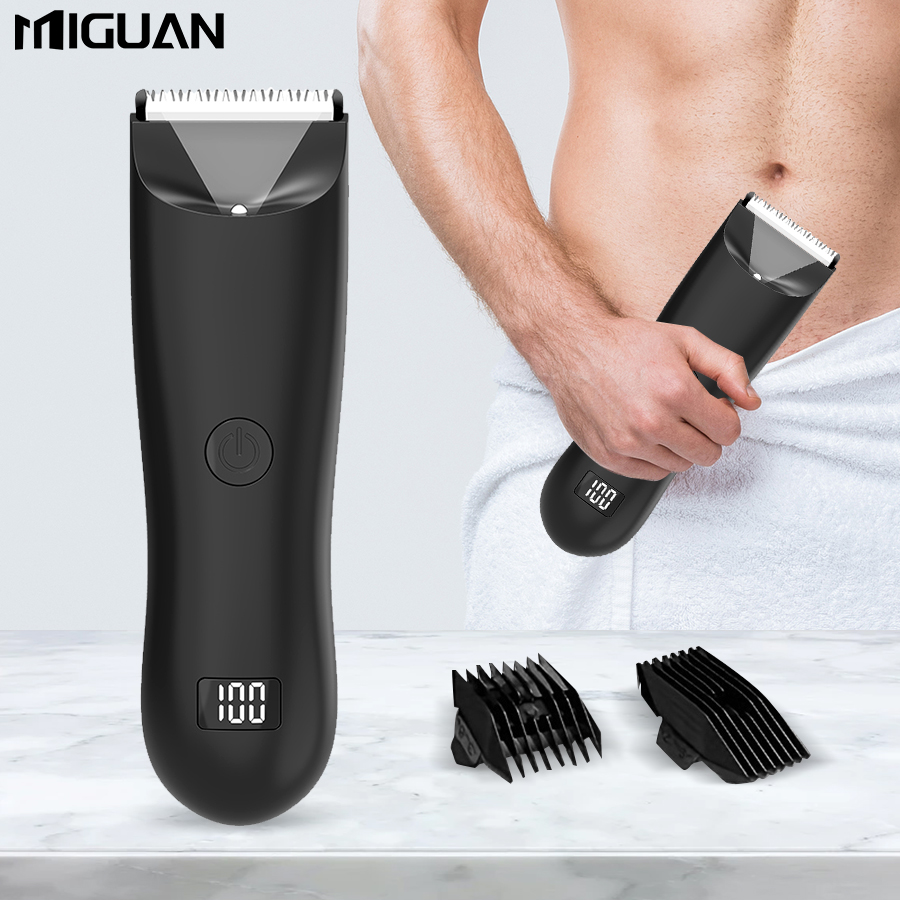 メンズボディトリマー、電気シェーバー、電動鼠径部およびヘアトリマー、セラミックブレード男性衛生シェーバー