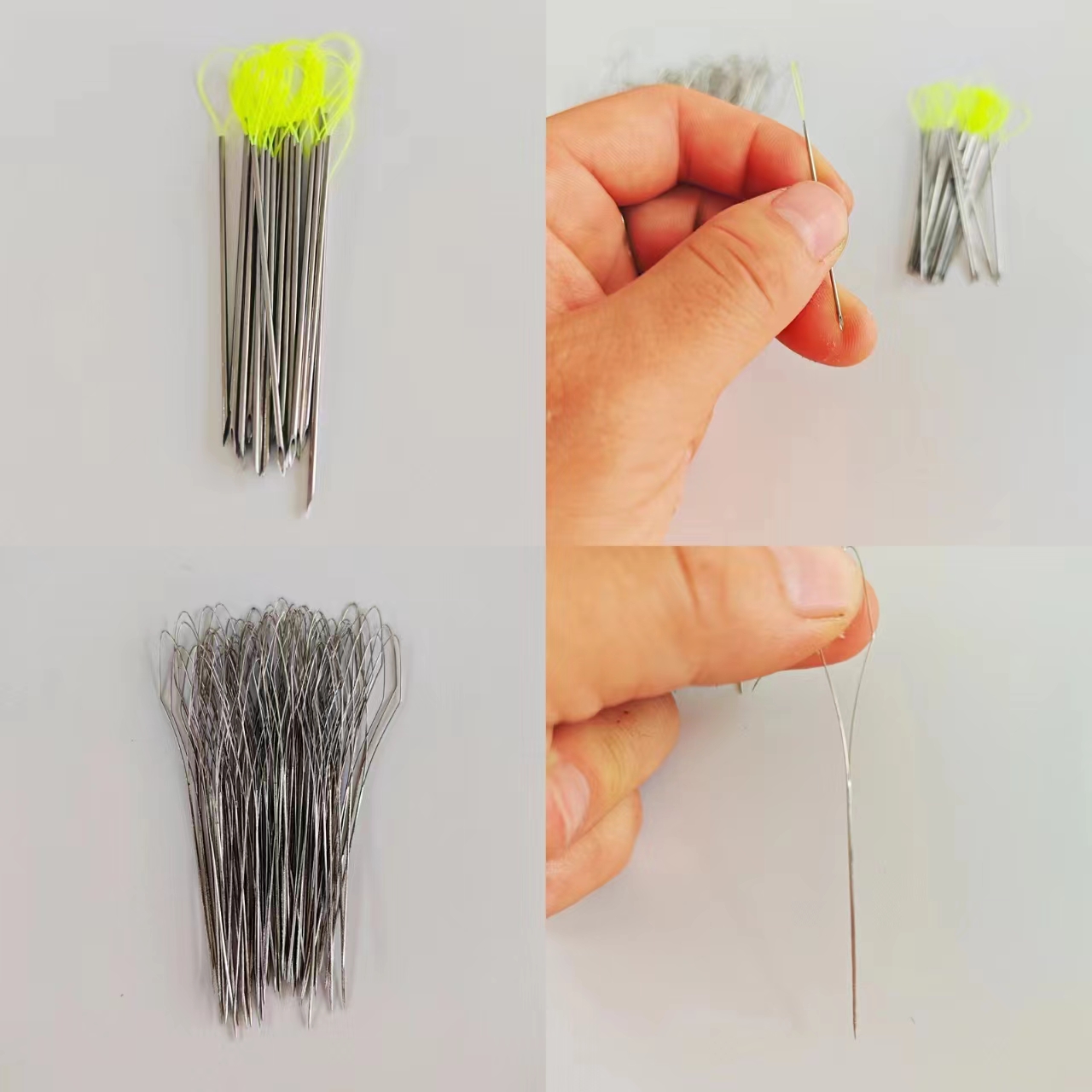 レースウィッグ用ホールディングスタンドと通気針 シルクトッパー作成用通気ホルダーとヘアエクステンションループ