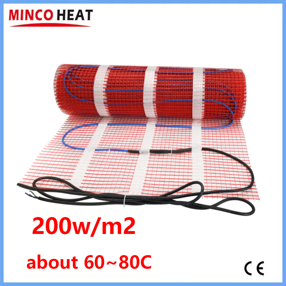MINCO HEAT AC200〜240V 200w/m2 0.5〜5m2 融雪床暖房システム用床暖マット