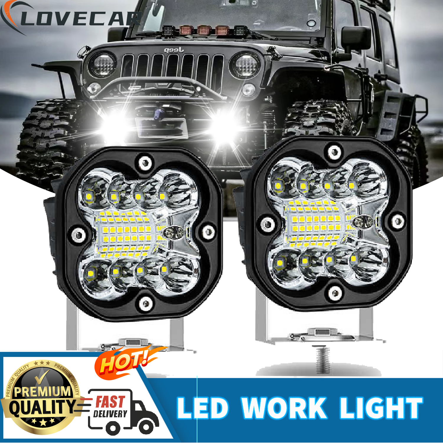 超高輝度フォグランプ車 LED スポットライトオートバイ高輝度 4x4 Led ランプバーオフロアボート 4X4 トラックトラクター ATV SUV フォグランプ