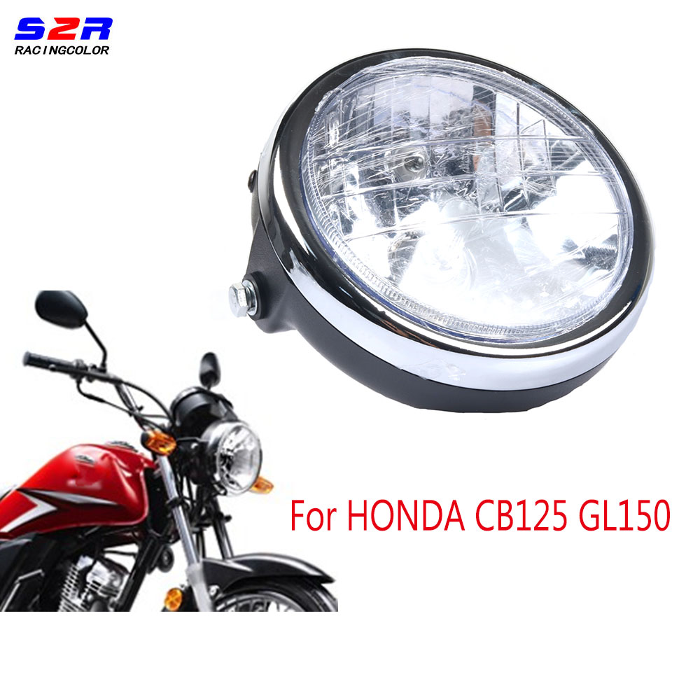S2R ヘッドライトクラシックラウンドモトヘッドライトヘッドランプホンダ CB125 GL150 CB 125 GL 150 オートバイ部品フロントライト照明