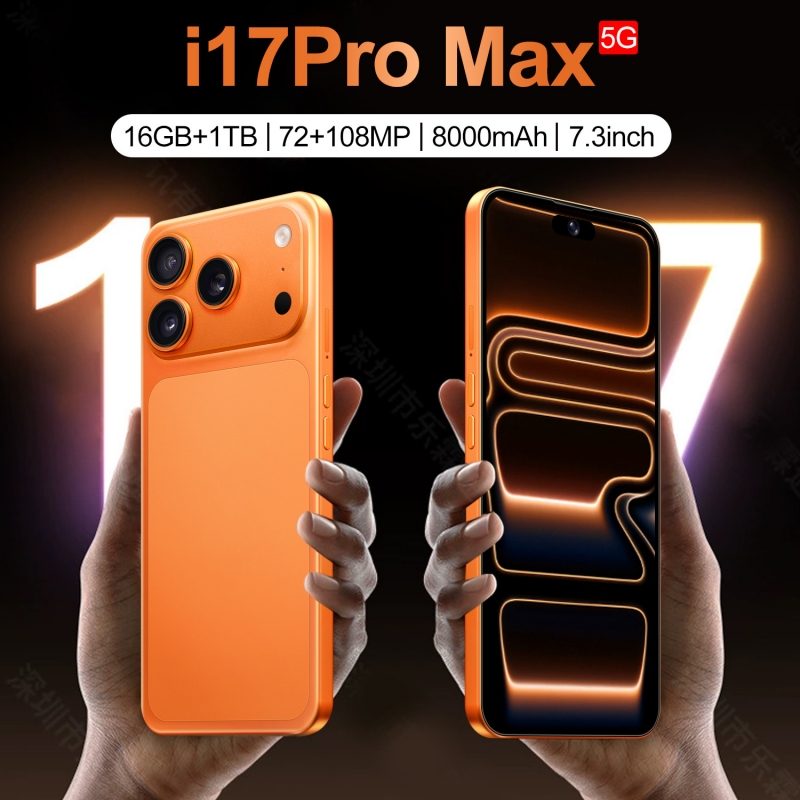 HOT i17 Pro Max オリジナル 2026 7.0HD グローバル版 Android 15 スマートフェイシャル機能デュアルカード 8000mAh バッテリー認識 GG2