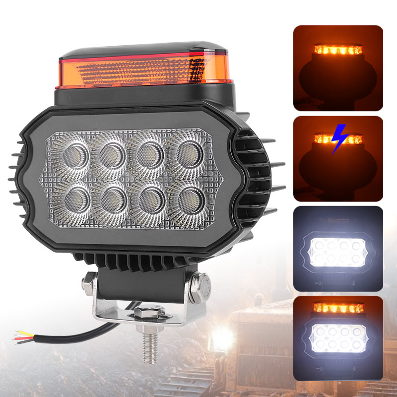 5 インチ 8 LED オフロードフラッドビームワークライトポッドストロボ点滅ビーコンランプボルボマン TGA TGX TGS TGM トラックスカニア 12V 24V