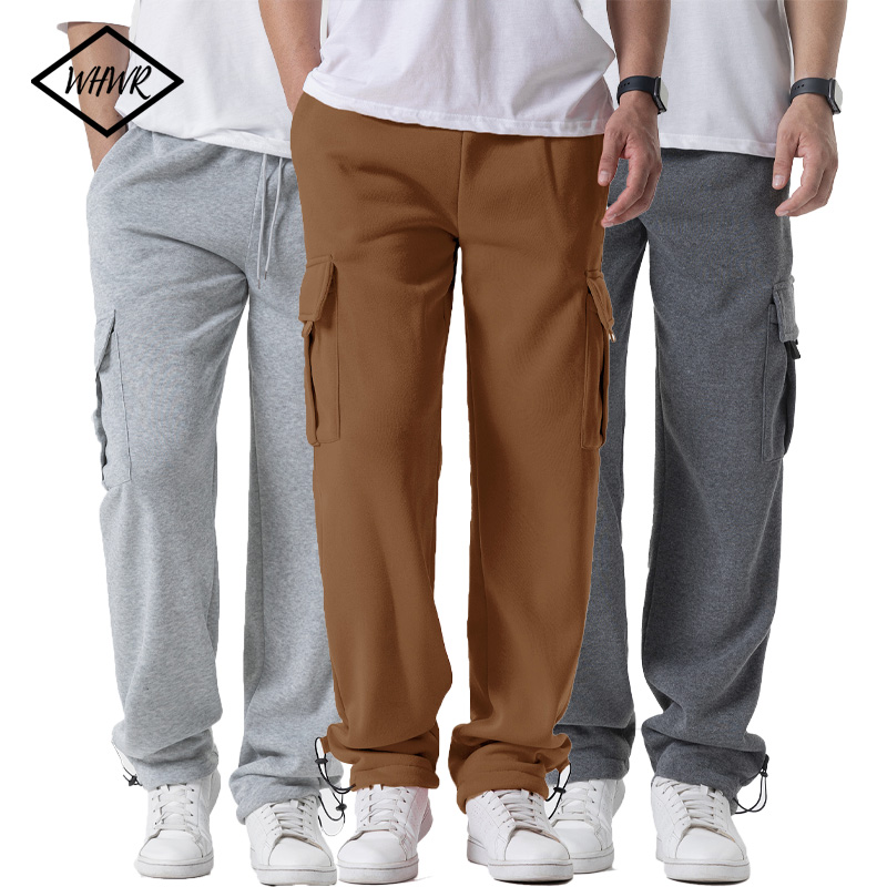 Men's Joggers Pants Loose Drawstring Long Pants Men Multi-pocket Sweatpants Casual Cargo Trousers For Men Fitness Running Pants