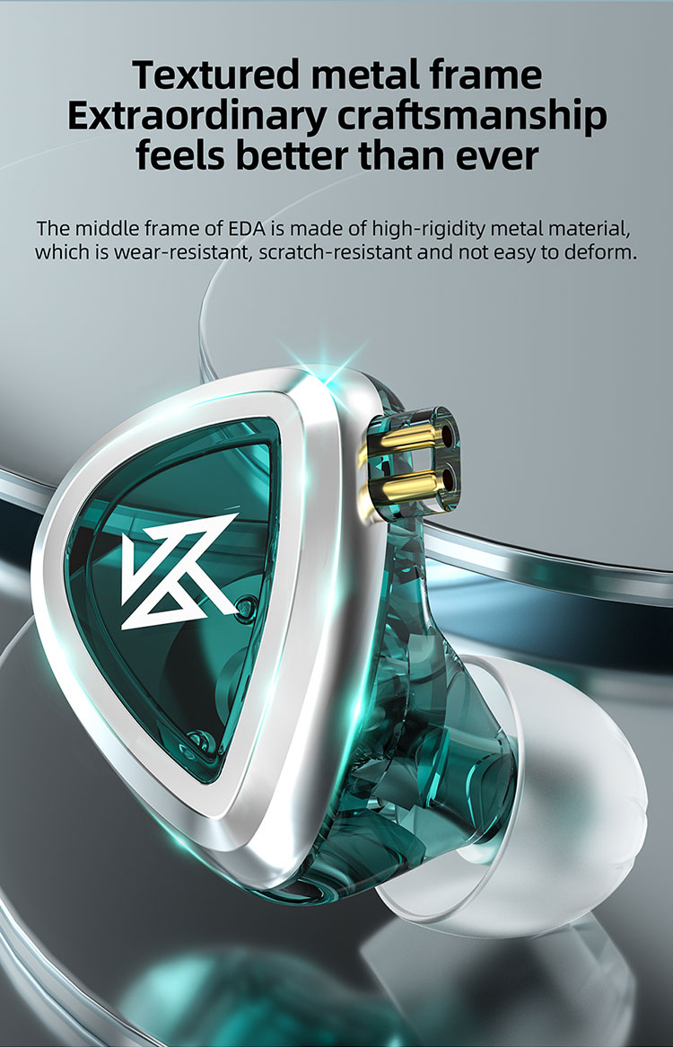 KZ EDA ダイナミックインイヤーヘッドフォン HiFi 有線イヤホンプロフェッショナルステージイヤホン 3 チューニング 1 セット