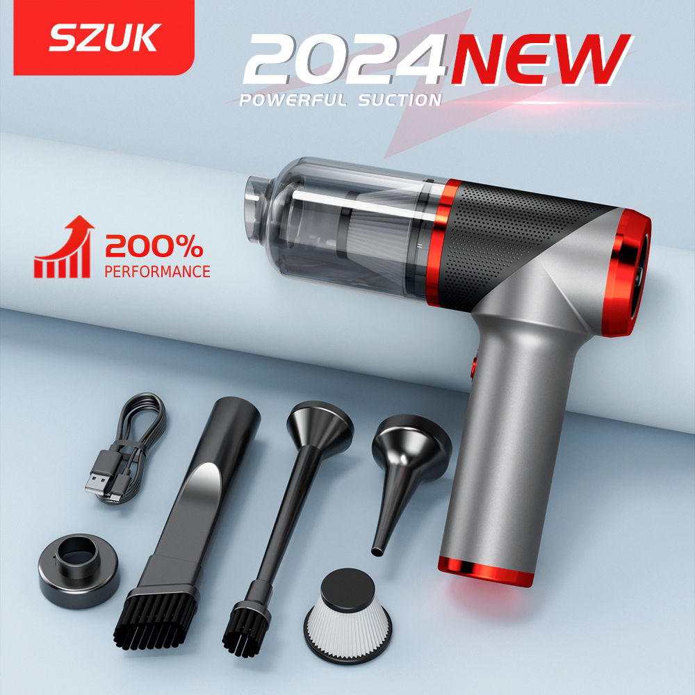 SZUK ミニ車掃除機強力な洗浄機ハンドヘルドポータブルワイヤレスクリーナーキーボード車の家電用