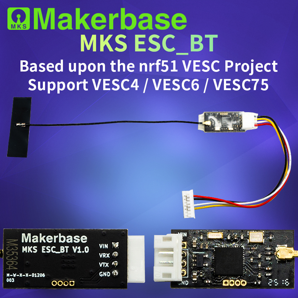 Makerbase 電動スケートボード用ワイヤレス Bluetooth モジュール 2.4G nrf51_vesc プロジェクトに基づく