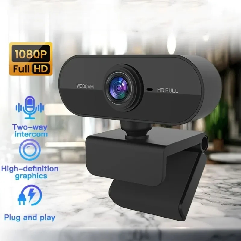ウェブカメラ 1080P PC用ウェブカメラ ドライバー不要 USB回転式カメラ マイク付き デスクトップコンピュータ用 ビデオ通話会議用