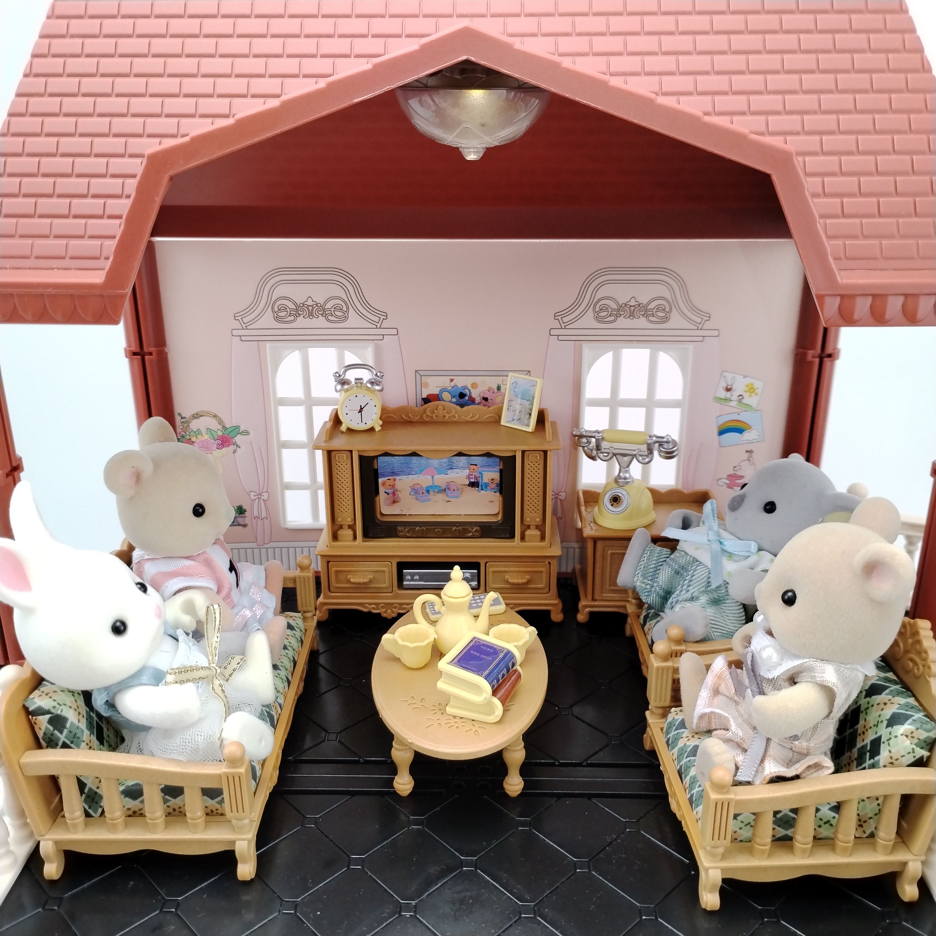 ミニチュアアイテム ドールハウス 家具アクセサリー リビングルーム ベッドルーム スーパーマーケット ショッピングゲーム 家族インタラクション 人形 子供のおもちゃ