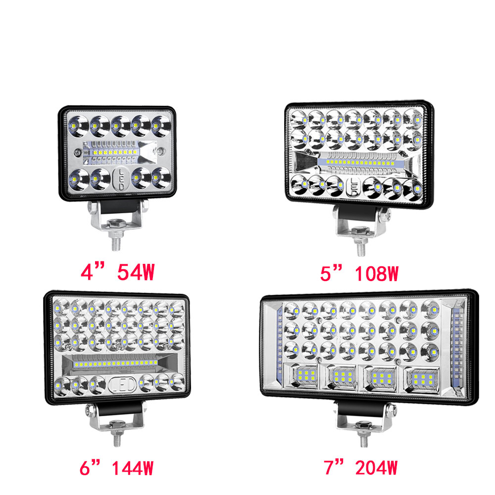 4 '' 5 '' 6 '' 7 インチ LED ライトバーオフロードスポットフラッド LED ワークライトトラック車ボートトラクター 4x4 ATV ヘッドライト 12V 24V