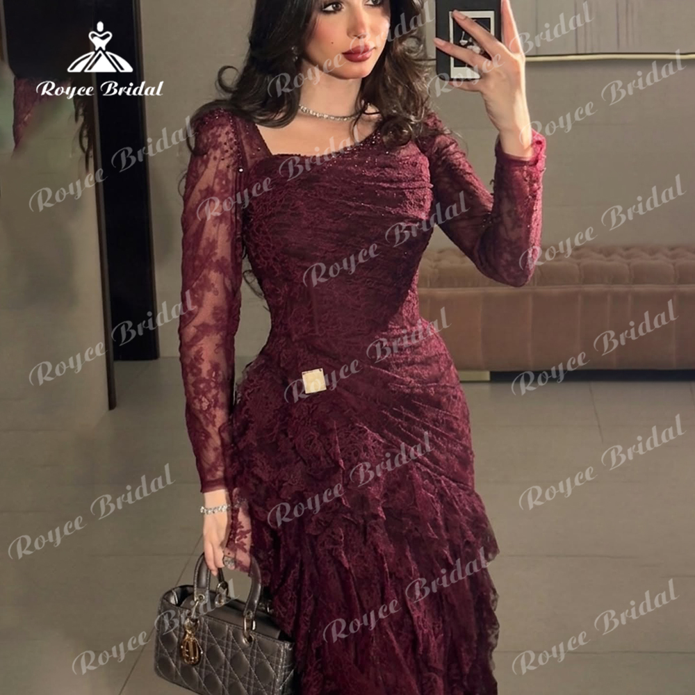 Elegant A Line Evening dresses 2026 Long Sleeves  Layered فستان سهرة نسائي luxury women's formal evening gowns Customized