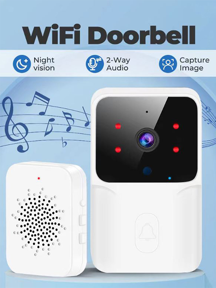 ドアベルビデオ低電力 WIFI リンク、充電式モデルドアベルナイトビジョン HD インテリジェントセキュリティ 1 ドラッグ 1 ホームインターホン
