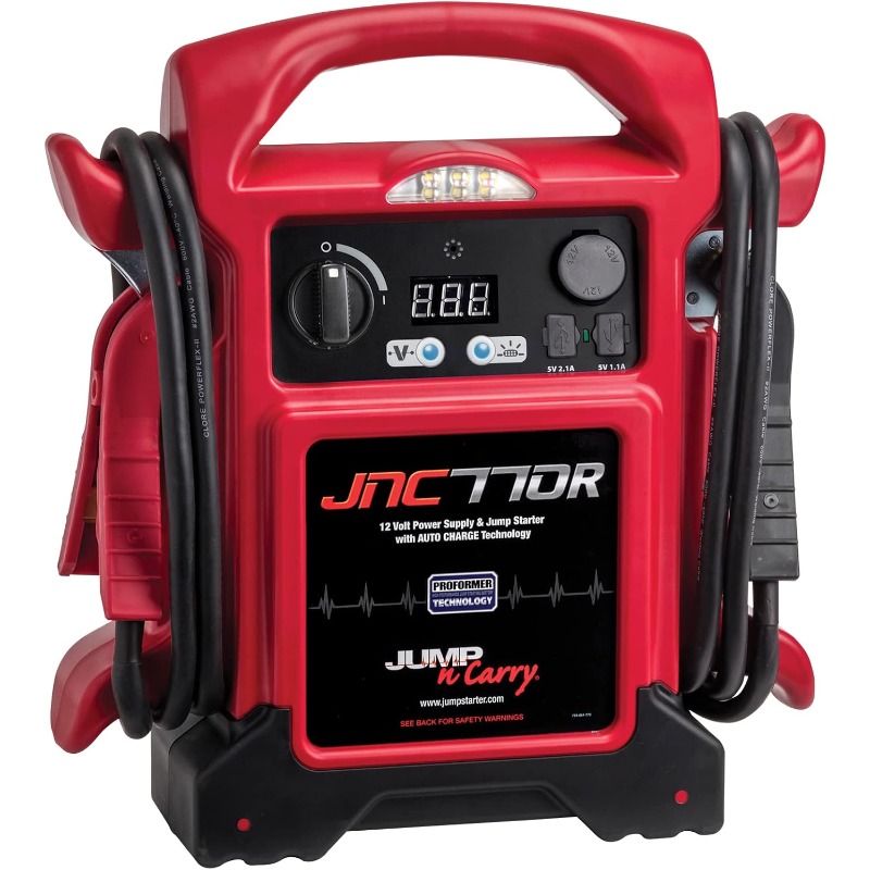 Jump-N-Carry JNC770R 1700 Peak Amp プレミアム 12 ボルト ジャンプ スターター - レッド