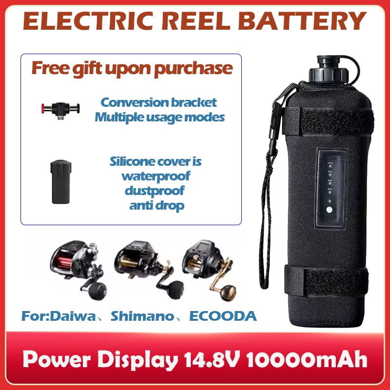 10Ah パワーディスプレイ 14.8V 10000mAh 海釣り電動リールバッテリーシマノ 600DH 1000EJ ダイワ 600MJ 500MJ ドロップレットホイール