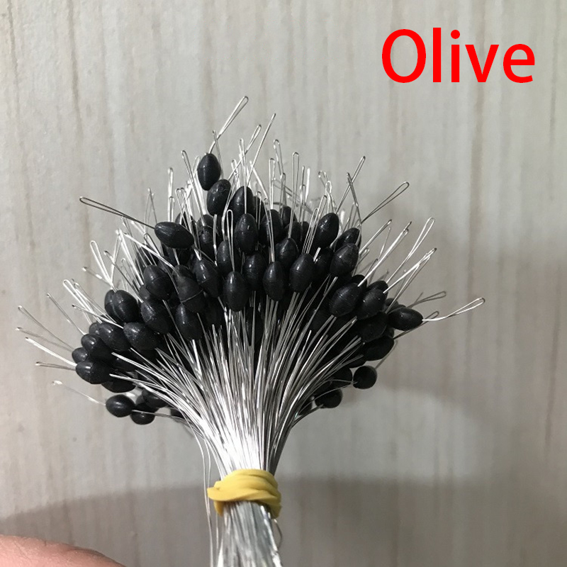 300 ピース/パック黒フロート釣り浮きシリコーンストッパースペース豆コネクタ釣り糸抵抗釣りアクセサリー