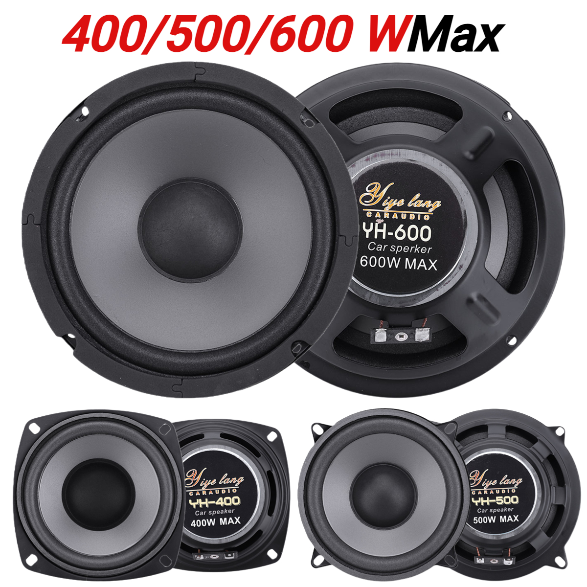 4/5/6.5 インチユニバーサル車 HiFi 同軸ステレオスピーカー 400/500/500 ワット車のサブウーファーオートオーディオ音楽フルレンジ周波数スピーカー