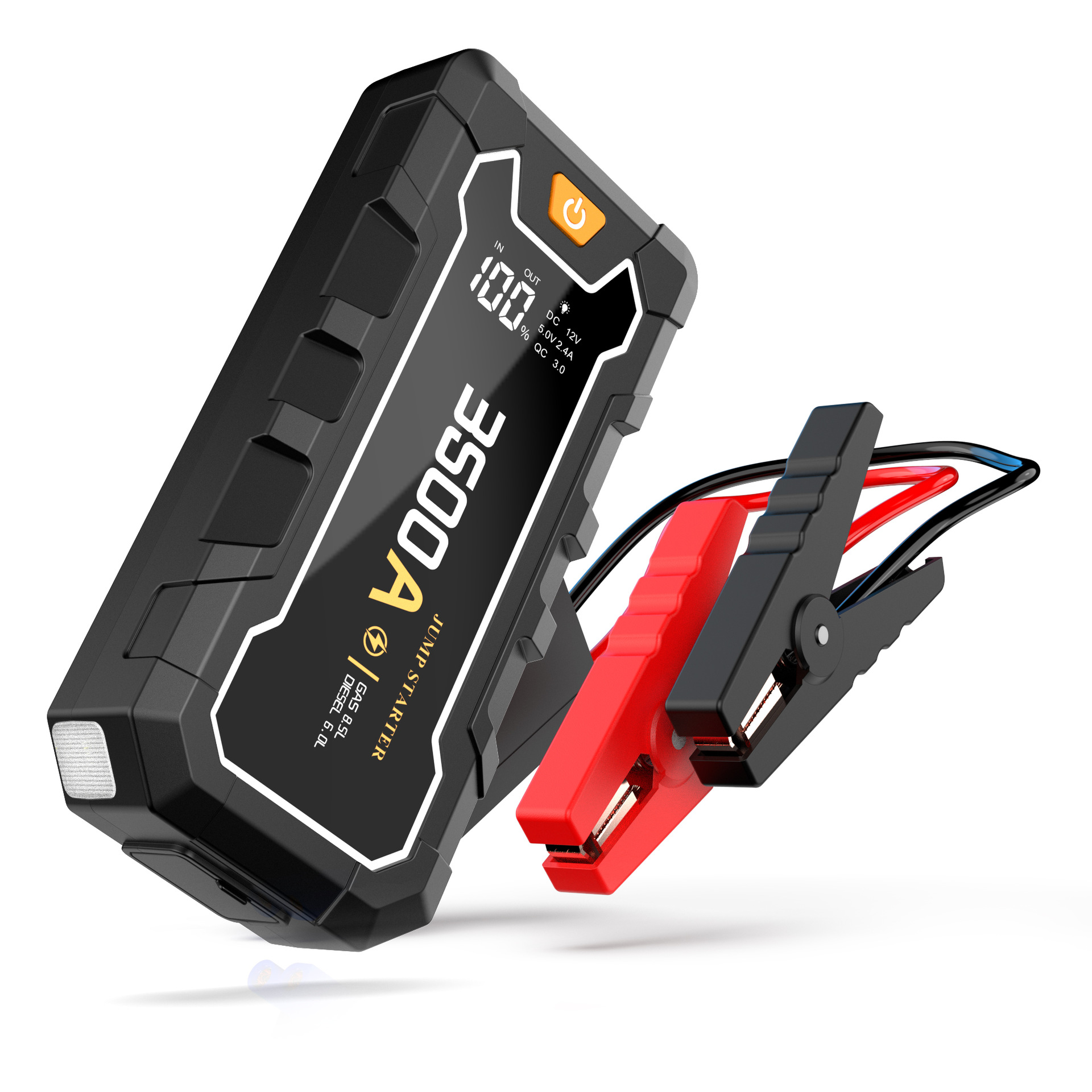 16000mAh 車用ジャンプスターター 12V ブースター ガス用