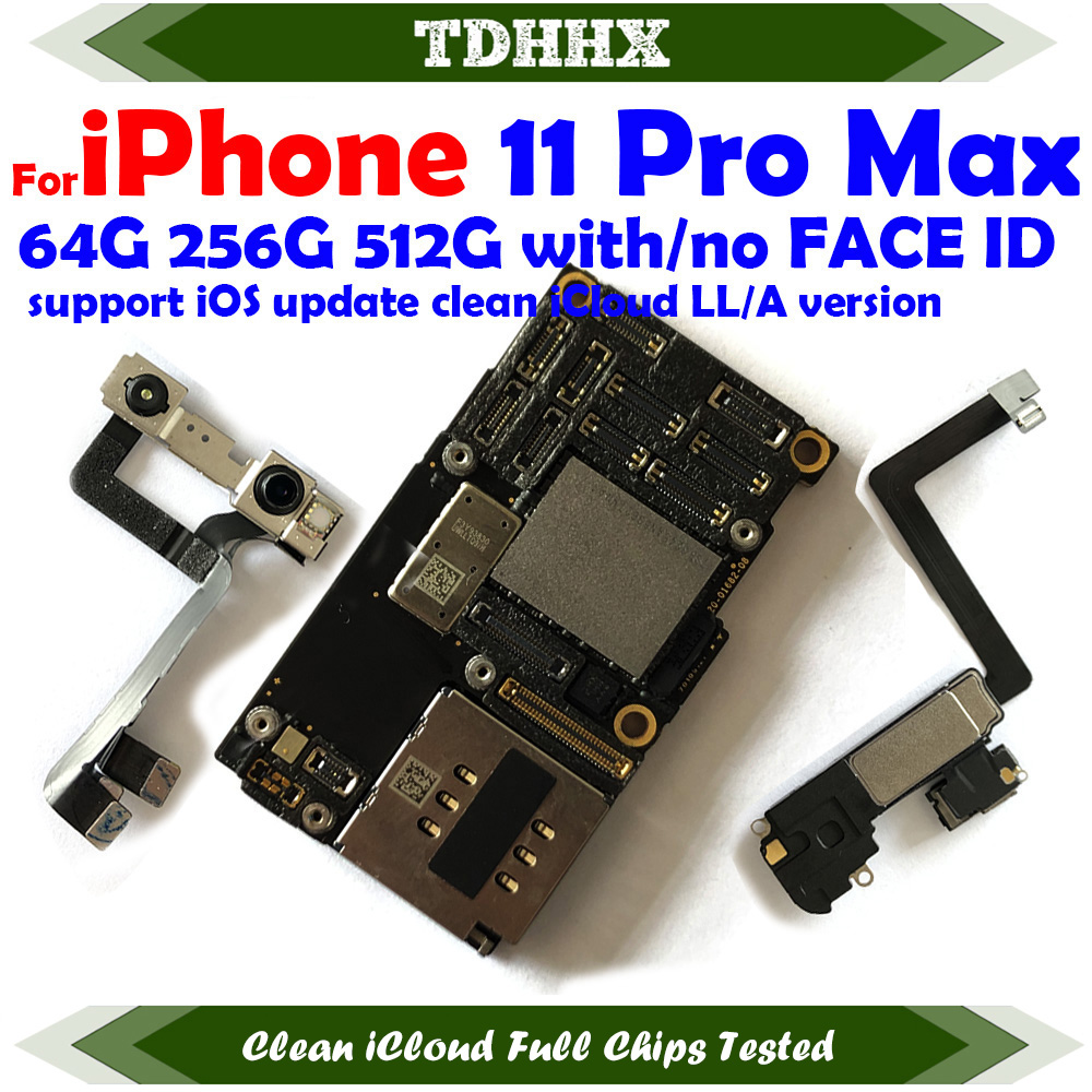 クリーンな iCloud メインロジックボード iPhone 11 Pro Max フル動作マザーボードサポート iOS アップデートプレート 64 ギガバイト 128 ギガバイト 256 ギガバイトテスト済み