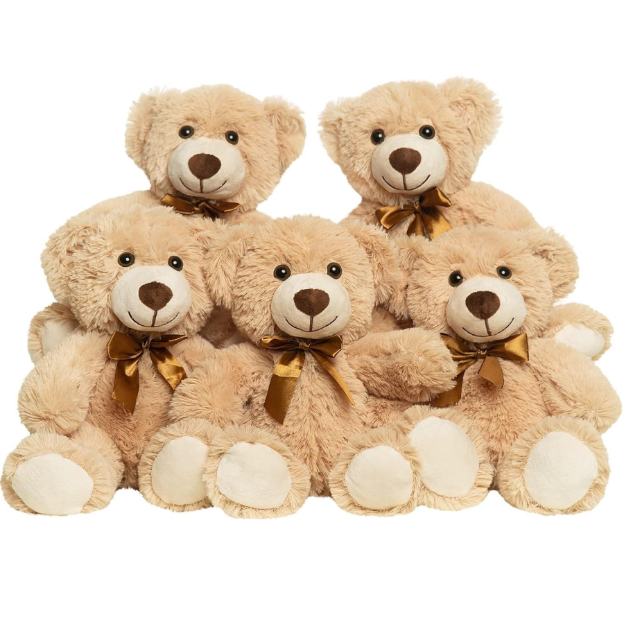クマのぬいぐるみ 5 個 子供、ガールフレンドへのギフト、13.5 インチのクマのぬいぐるみ、クリスマス、バレンタインデー、誕生日ギフトに