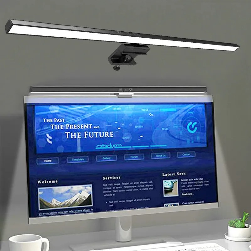 アイケアデスクランプ 50 センチメートル LED コンピュータ PC モニター画面ライトバー無段階調光読書 USB 電源ハンギングテーブルランプ