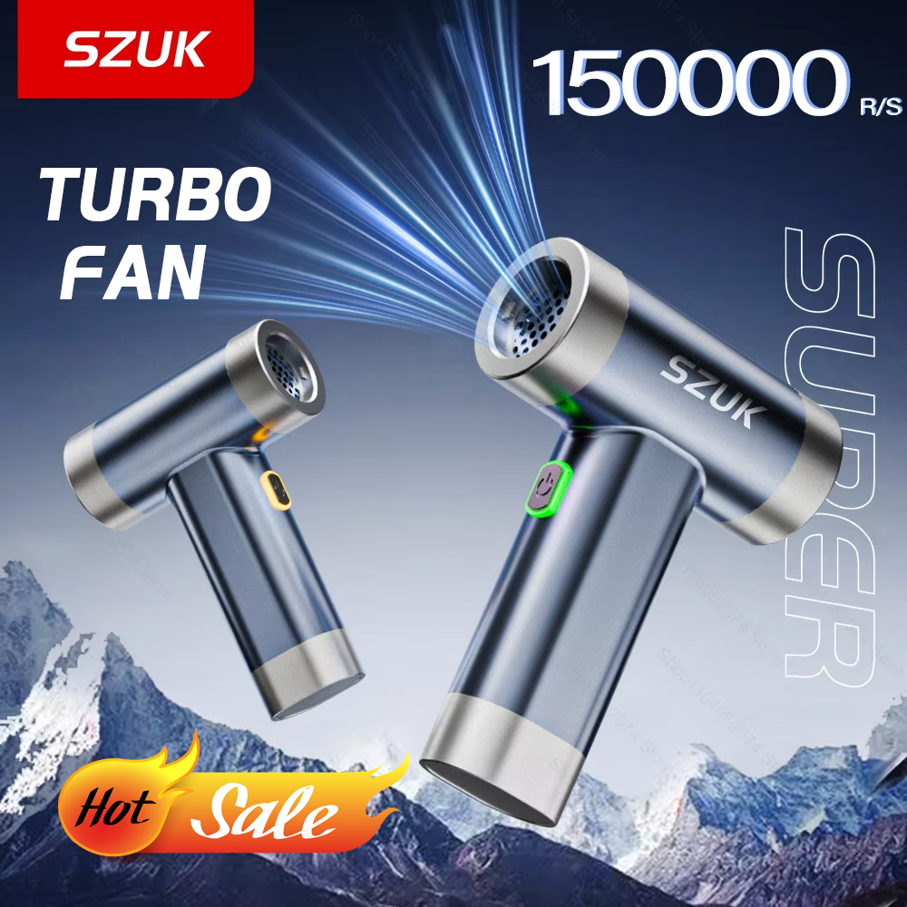 SZUK ミニ送風機 150000RPM ターボファン ブラシレスモーター ハンドヘルド ポータブル ダクトファン ターボファン送風機 車用掃除機