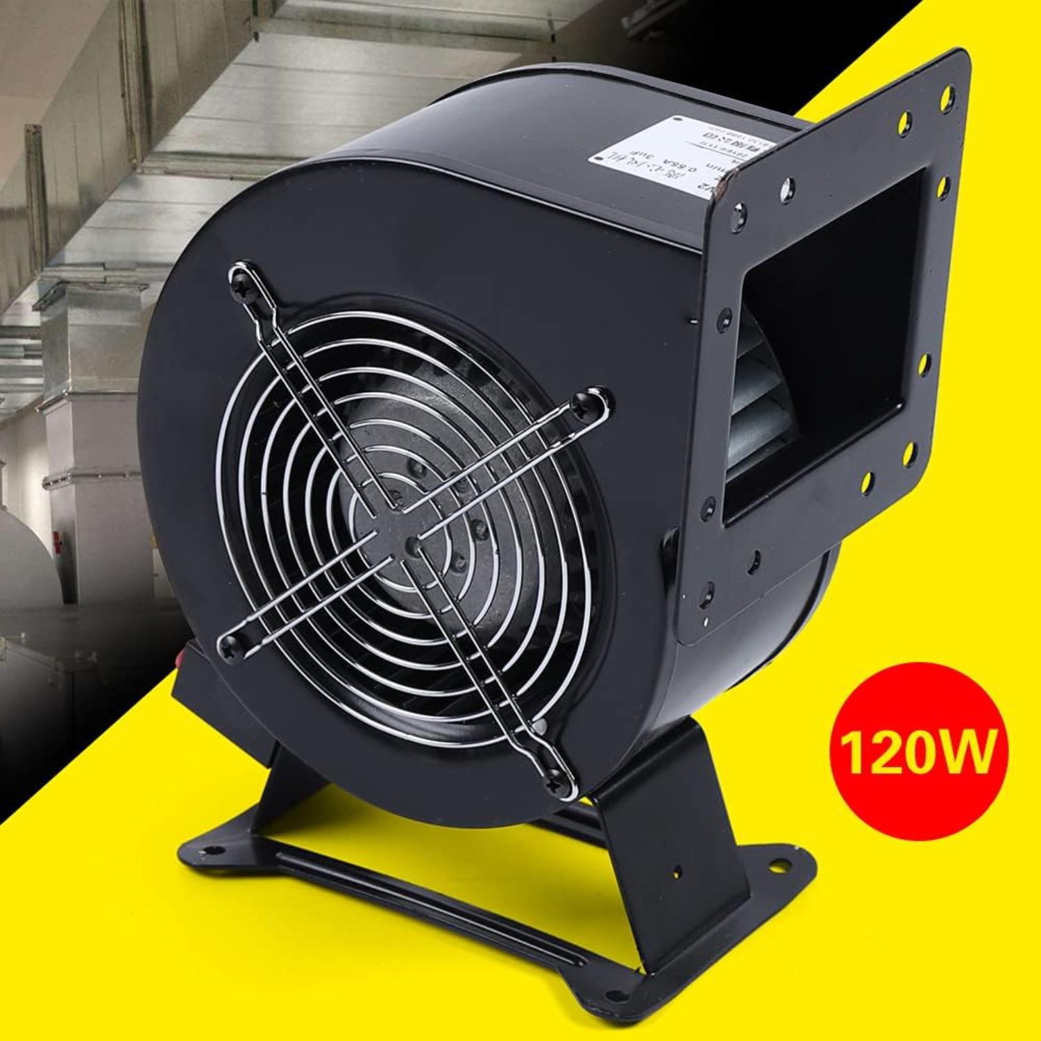 屋外木材炉ボイラー送風機ファンラウンドフランジ 110V 120W、高圧炉送風機ファンアセンブリ 196 CFM 110V 120W 2600r/min 1.10A