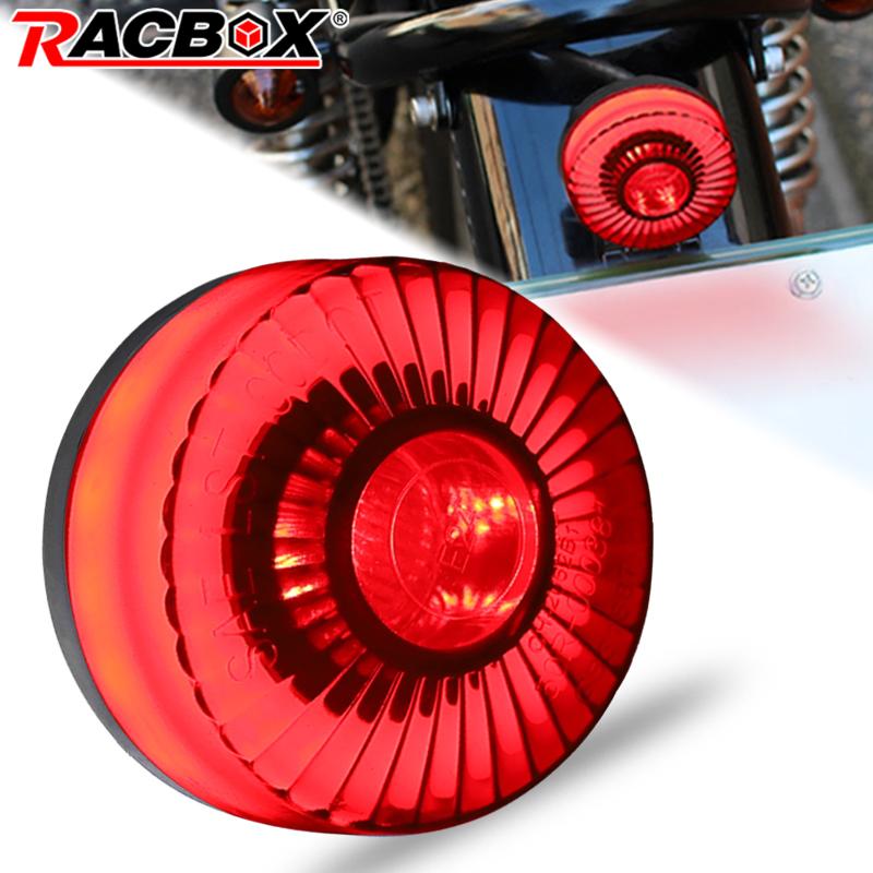 Round Motorcycle Tail Light LED Rear Stop Lamp Taillight For Motorbike Pit Bike ATV UTV Cafe Racer Chopper Bobber Scooter 12V